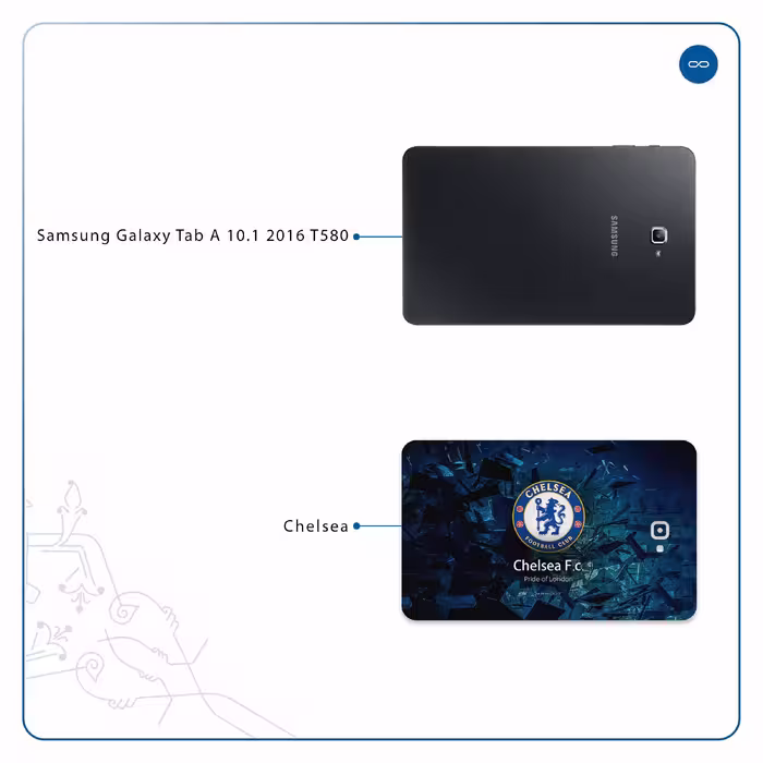 برچسب پوششی ماهوت مدل Chelsea مناسب برای تبلت سامسونگ Galaxy Tab A 10.1 2016 T580