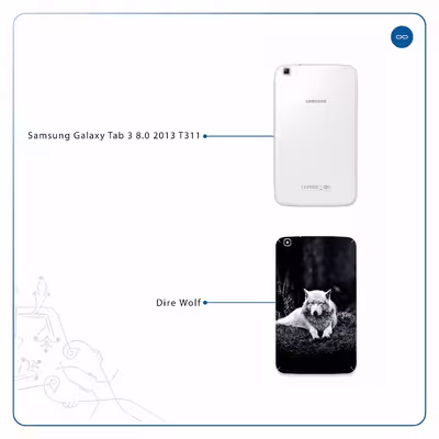 برچسب پوششی ماهوت مدل Dire Wolf مناسب برای تبلت سامسونگ Galaxy Tab 3 8.0 2013 T311