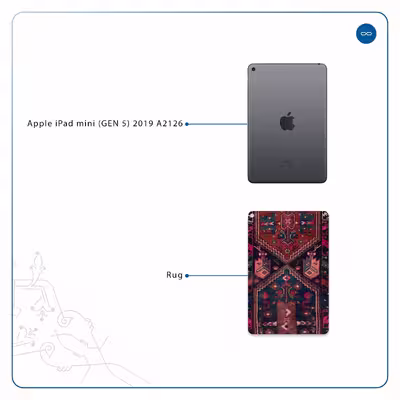 برچسب پوششی ماهوت مدل Rug مناسب برای تبلت اپل iPad mini (GEN 5) 2019 A2126