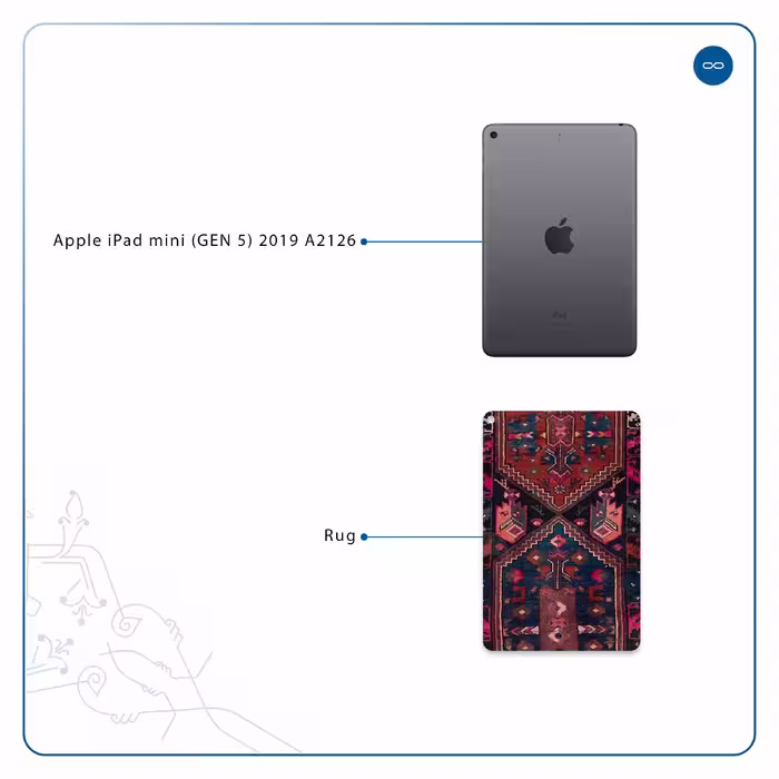 برچسب پوششی ماهوت مدل Rug مناسب برای تبلت اپل iPad mini (GEN 5) 2019 A2126
