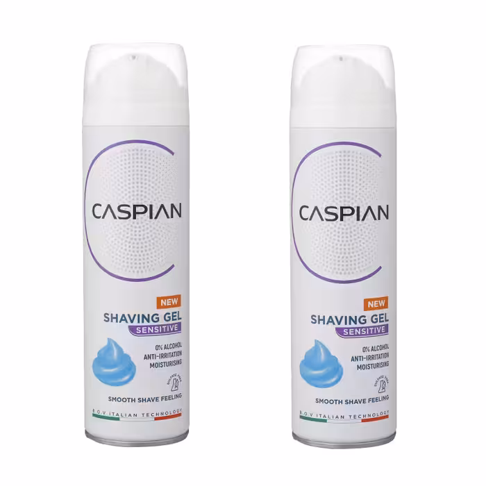 ژل اصلاح کاسپین مدل SENSITIVE حجم 200 میلی لیتر مجموعه 2 عددی