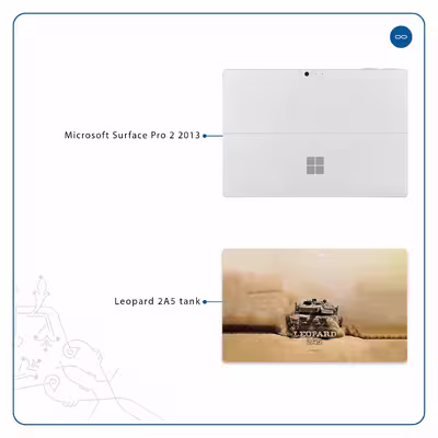 برچسب پوششی ماهوت مدل Leopard 2A5 tank مناسب برای تبلت مایکروسافت Surface Pro 2 2013