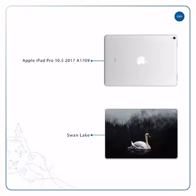 برچسب پوششی ماهوت مدل Swan Lake مناسب برای تبلت اپل iPad Pro 10.5 2017 A1709