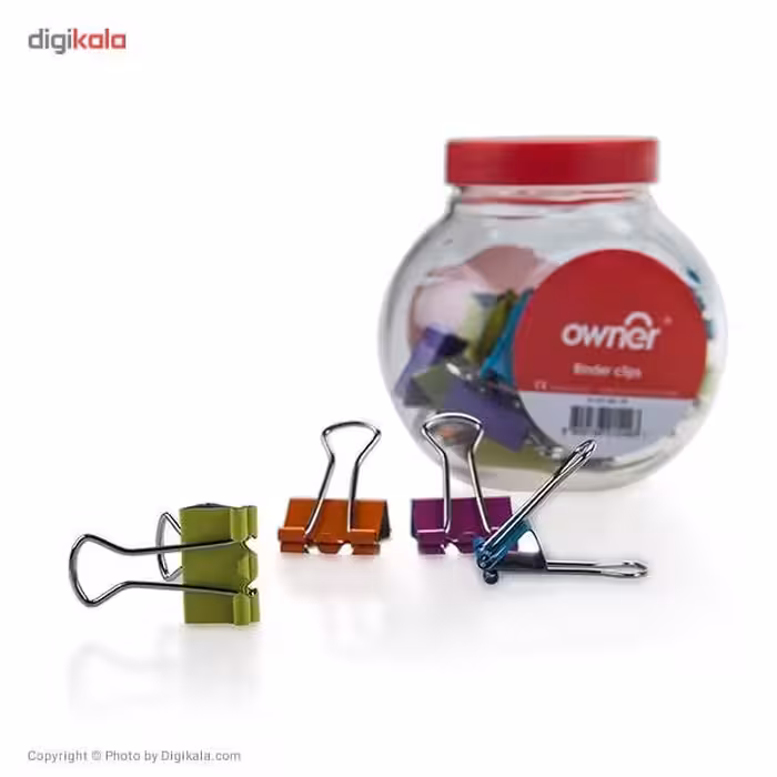 گیره کاغذ مدل رنگارنگ کد 007 بسته 4 عددی