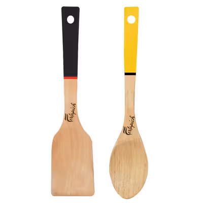  سرویس کفگیر و ملاقه 2 پارچه فرتاپیچ مدل چوبی کد 028