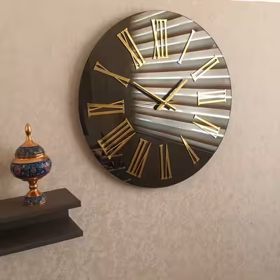 ساعت دیواری تارادکور طرح آینه ای مدل ژینا