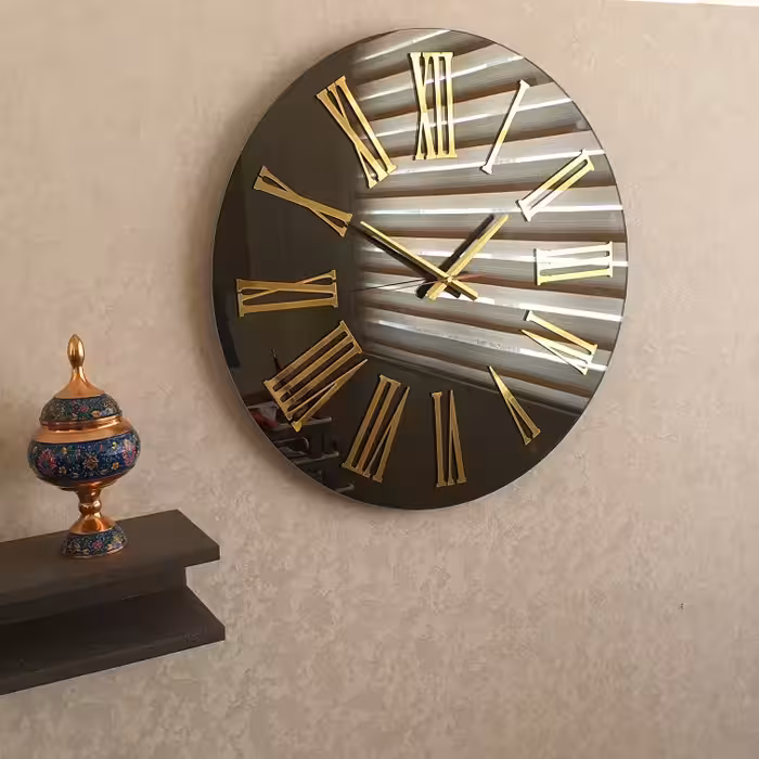 ساعت دیواری تارادکور طرح آینه ای مدل ژینا