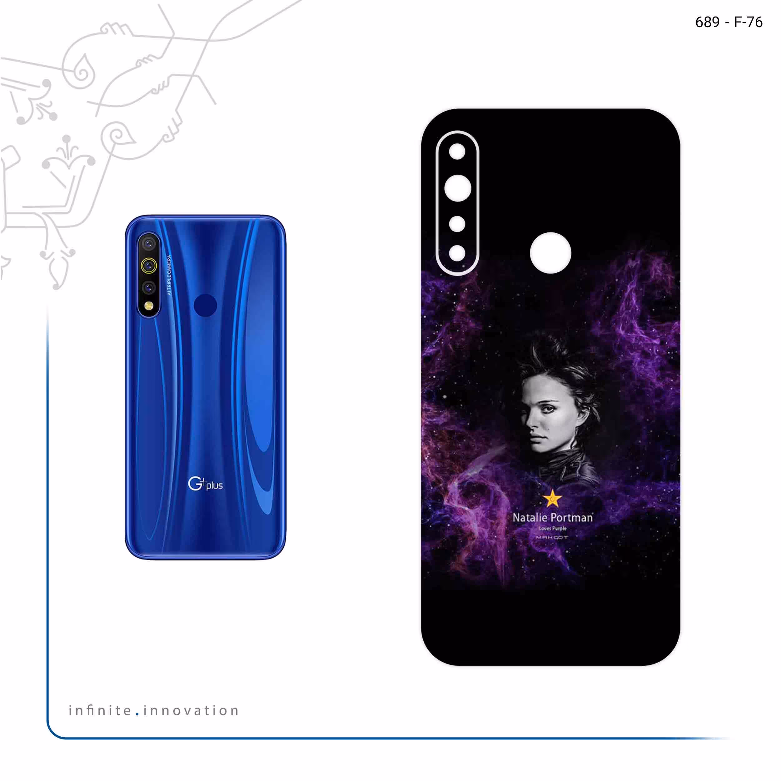 برچسب پوششی ماهوت مدل Natalie Portman مناسب برای گوشی موبایل جی پلاس P10 Plus