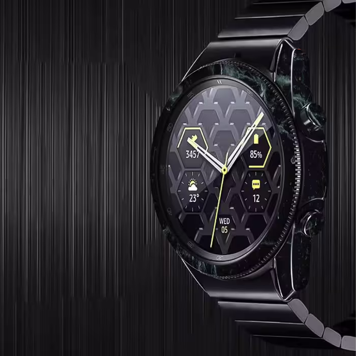 برچسب ماهوت طرح Graphite Green Marble مناسب برای ساعت هوشمند سامسونگ Galaxy Watch3 45mm