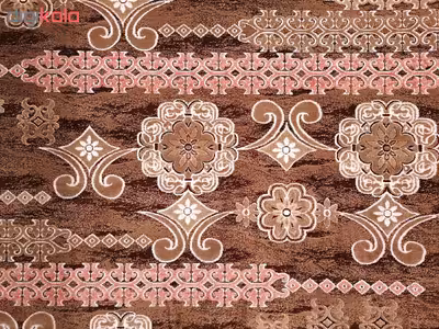 فرش ماشینی زمرد مشهد کد KR30 زمینه قهوه ای