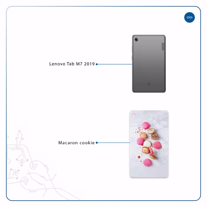 برچسب پوششی ماهوت مدل Macaron cookie مناسب برای تبلت لنوو Tab M7 2019