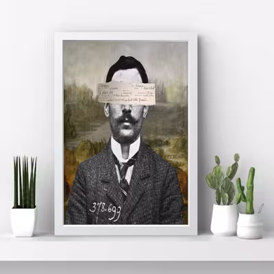 تابلو مدل دکوراتیو moustache کد S2622-w