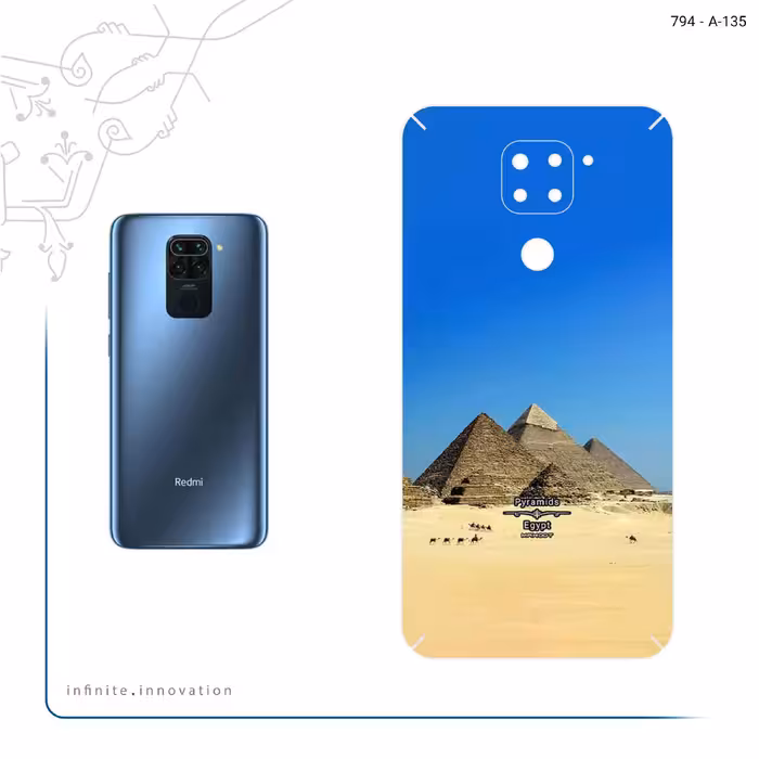 برچسب پوششی ماهوت مدل Pyramids of Egypt مناسب برای گوشی موبایل شیائومی Redmi 10X