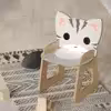 ست میز و صندلی کودک مدل مدل باغ وحش چوبی طرح جوجه و گربه مجموعه 3 عددی