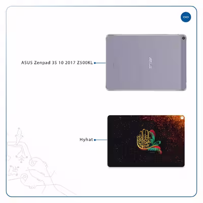 برچسب پوششی ماهوت مدل Hyhat مناسب برای تبلت ایسوس Zenpad 3S 10 2017 Z500KL