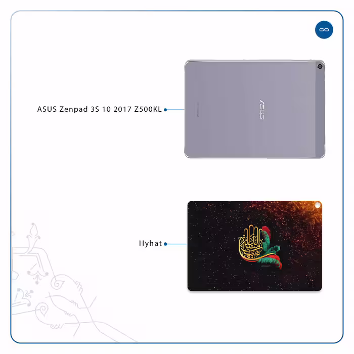 برچسب پوششی ماهوت مدل Hyhat مناسب برای تبلت ایسوس Zenpad 3S 10 2017 Z500KL
