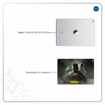 برچسب پوششی ماهوت مدل Rainbow-Six-Game مناسب برای تبلت اپل iPad Air 2013 A1474