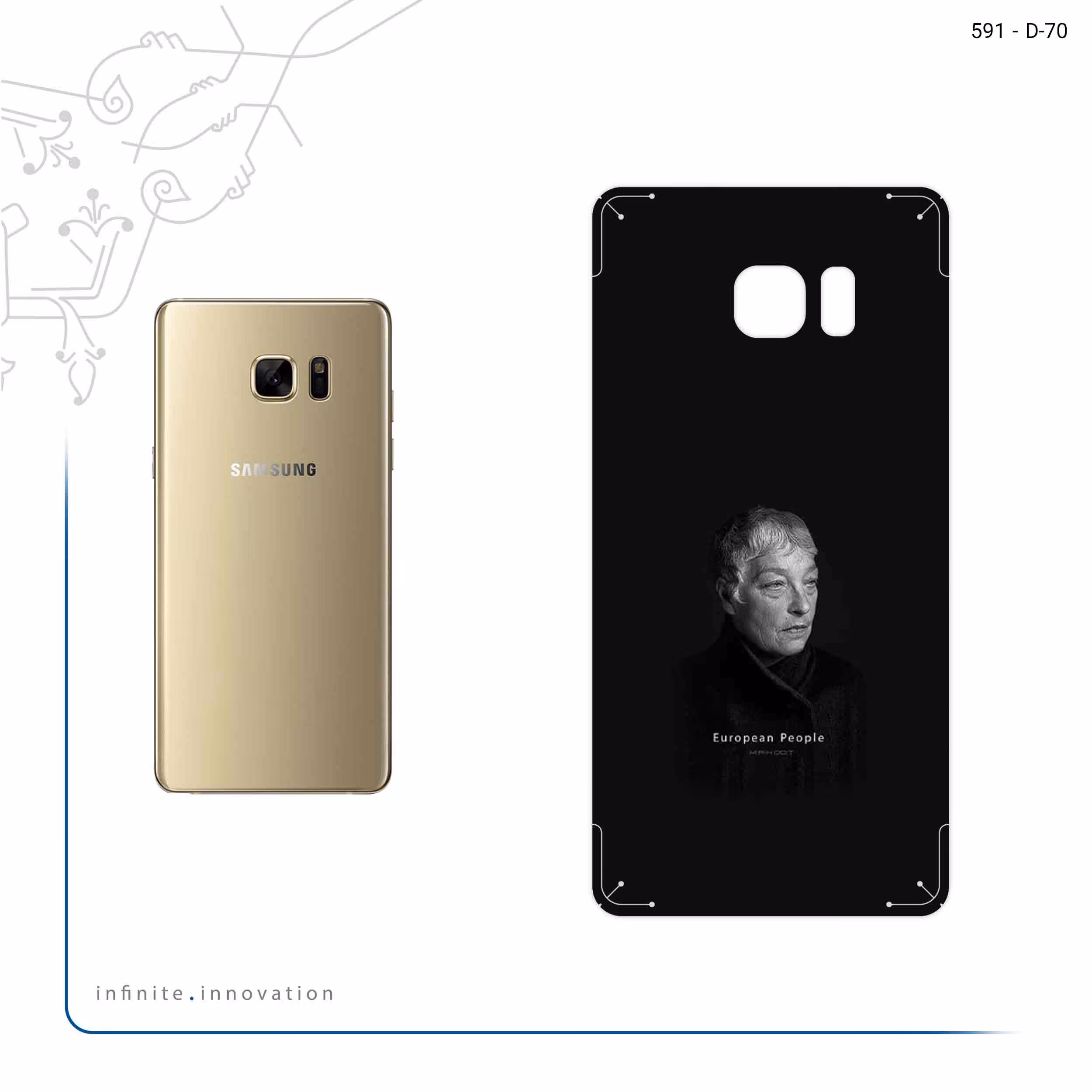 برچسب پوششی ماهوت مدل Portrait of a European Woman مناسب برای گوشی موبایل سامسونگ Galaxy Note 7