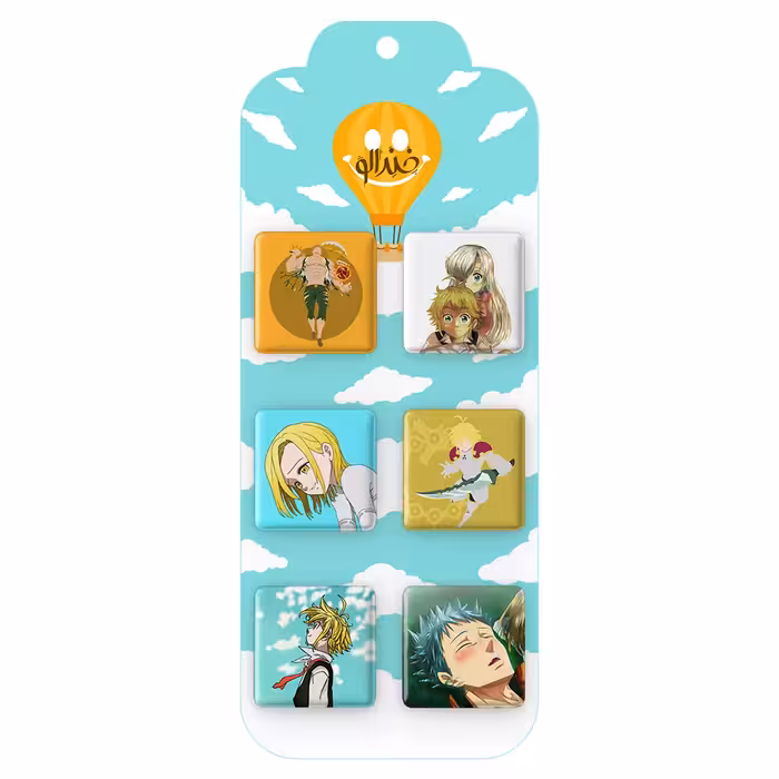 پیکسل خندالو مدل انیمه هفت گناه کبیره کد 963A مجموعه 6 عددی