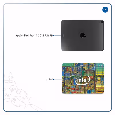 برچسب پوششی ماهوت مدل Intel Brand مناسب برای تبلت اپل iPad Pro 11 2018 A1979