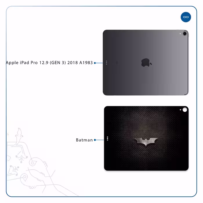 برچسب پوششی ماهوت مدل Batman مناسب برای تبلت اپل iPad Pro 12.9 (GEN 3) 2018 A1983