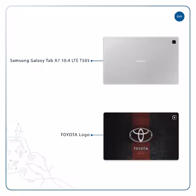 برچسب پوششی ماهوت مدل TOYOTA-Logo مناسب برای تبلت سامسونگ Galaxy Tab A7 10.4 LTE 2020 T505