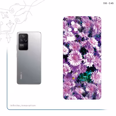 برچسب پوششی ماهوت مدل Purple_Flower مناسب برای گوشی موبایل شیائومی Poco F4 5G