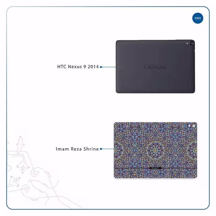 برچسب پوششی ماهوت مدل Iran-Tile6 مناسب برای تبلت اچ تی سی Nexus 9 2014