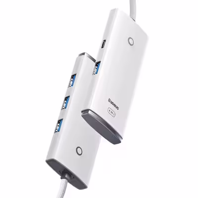 هاب 4 پورت usb3 باسئوس مدل Lite Series -WKQX03000 25cm