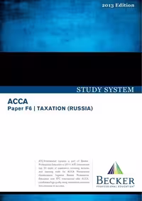 خرید و دانلود نسخه کامل کتاب ACCA ATC F6 Taxation (Russia) Study System 2013