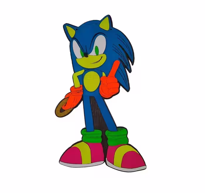 تابلو بلک لایت طرح سونیک Sonic بزرگ