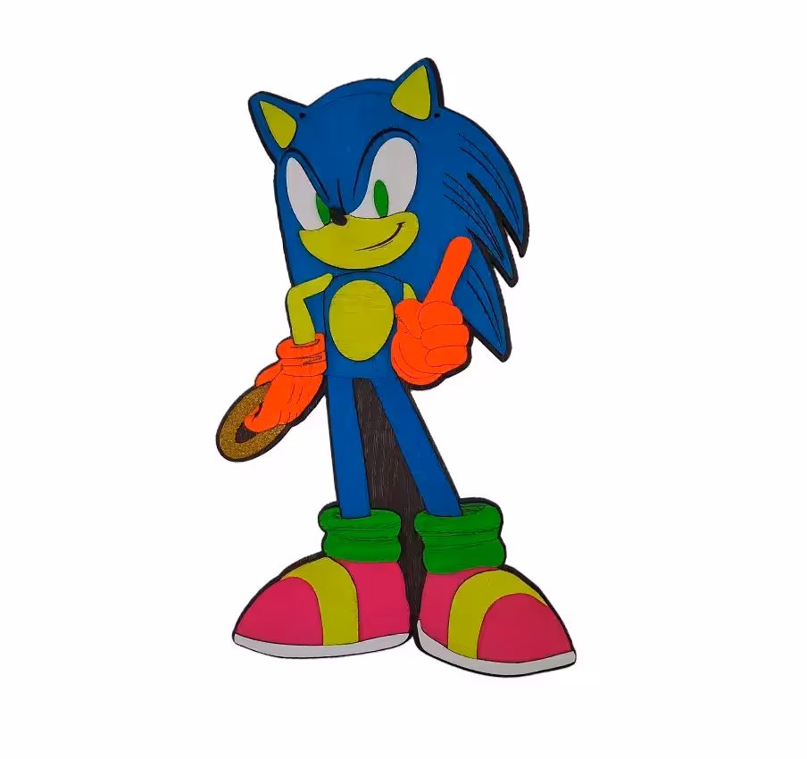 تابلو بلک لایت طرح سونیک Sonic بزرگ