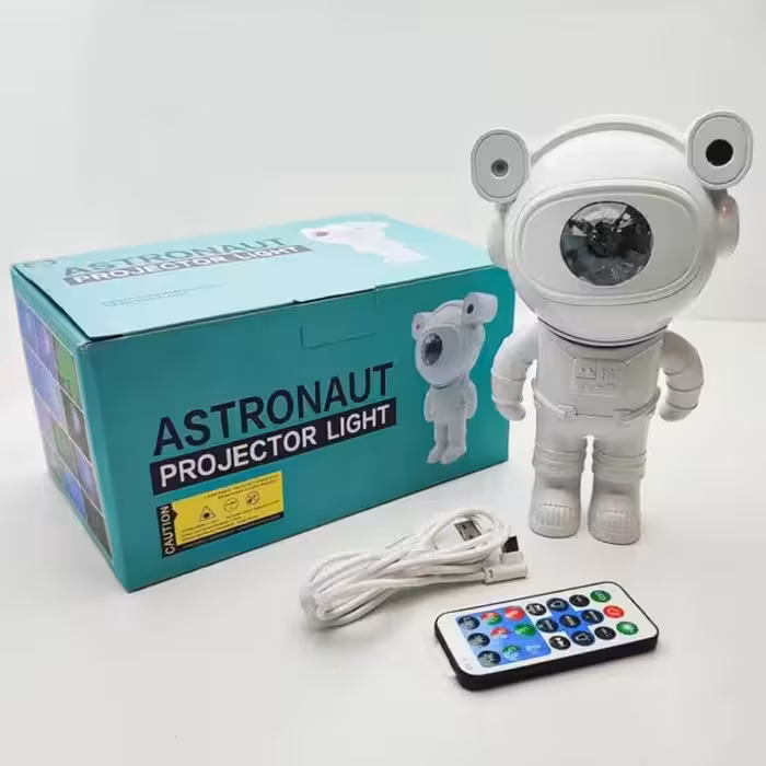 چراغ خواب لیزری طرح فضانورد مدل اسپیکر بلوتوث دار