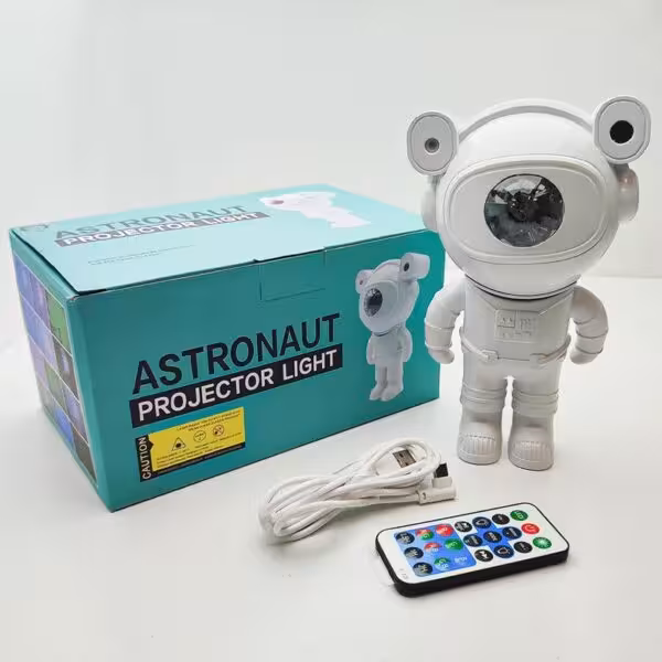 چراغ خواب لیزری طرح فضانورد مدل اسپیکر بلوتوث دار