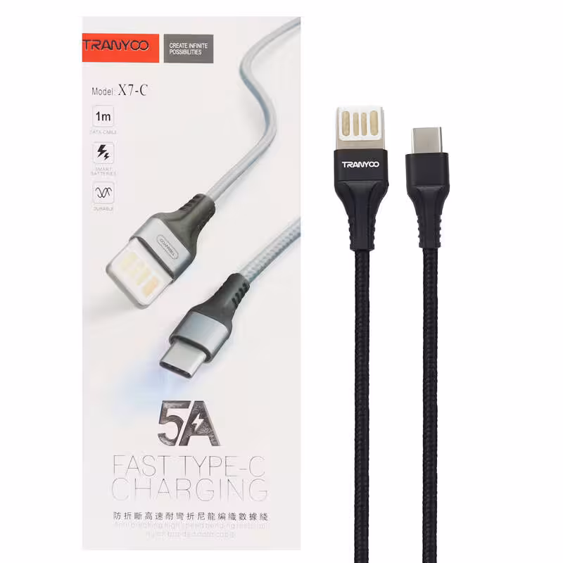 کابل USB به Type-C ترانیو مدل X7 طول 1متر 5آمپر