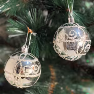 گوی کریسمس 2 عدد 7 سانت کد 553