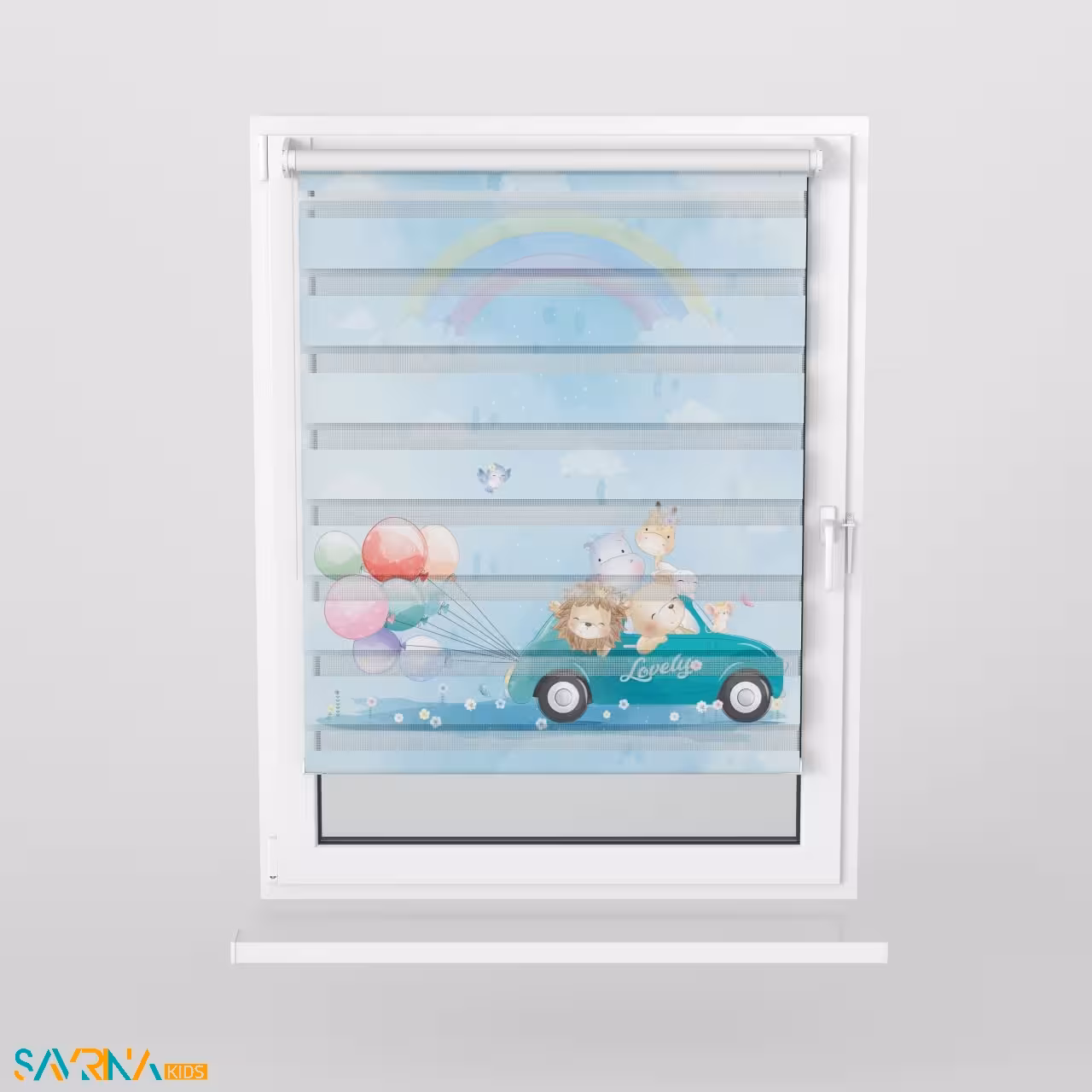 پرده زبرا بچگانه طرح جشن حیوانات کد A2741