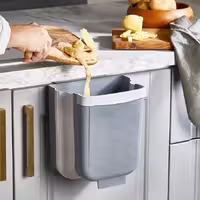 سطل زباله تاشو کابینتی کیولوکس مدل ماری  رنگ طوسی کد L008692