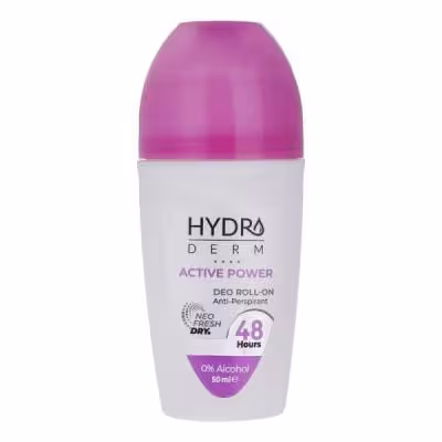 رول ضد تعریق زنانه هیدرودرم مدل Active Power حجم 50 میلی لیتر