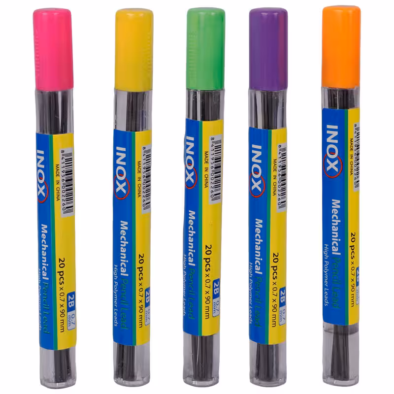 نوک مداد نوکی Inox 0.7mm 2B بسته 12 عددی