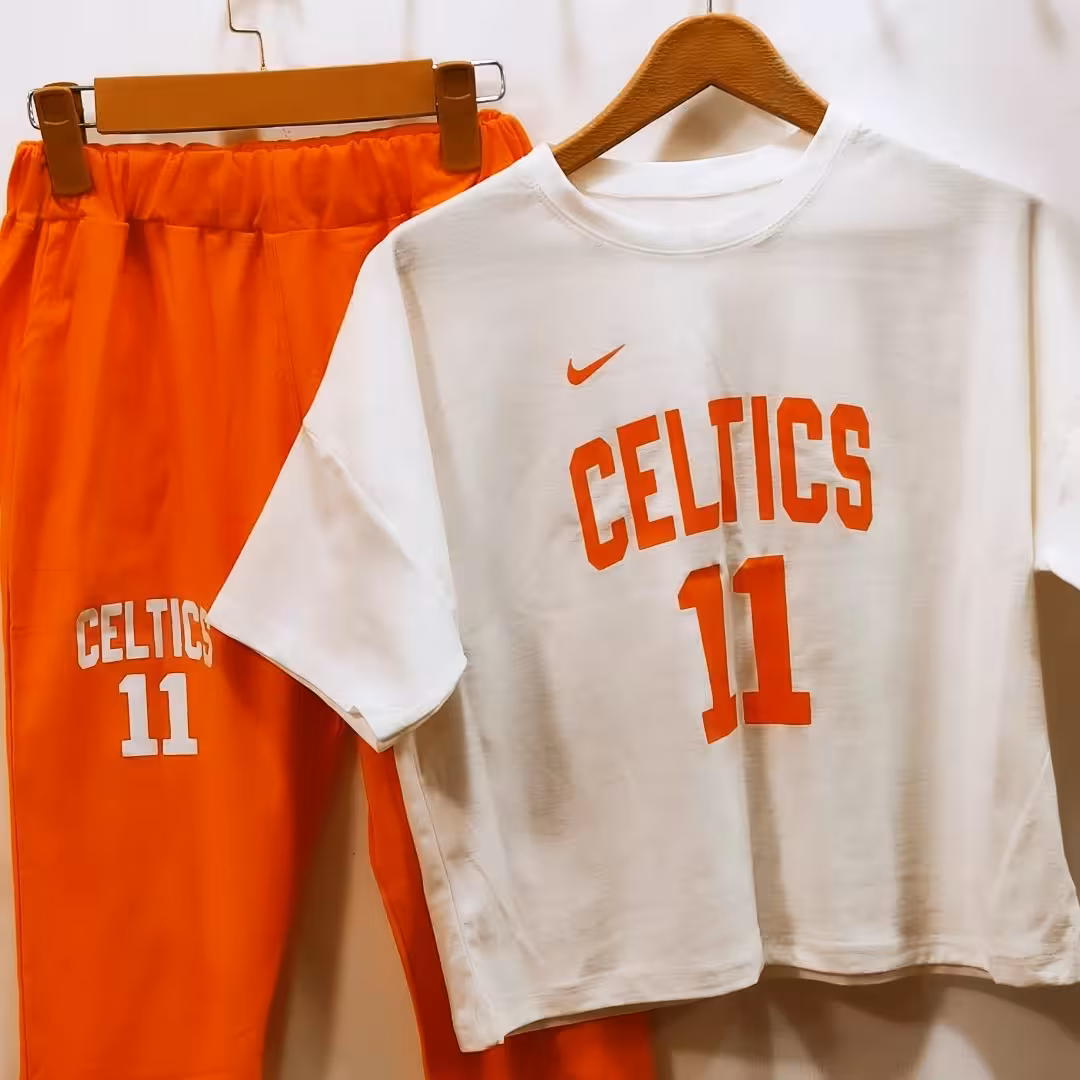 ست کراپ شلوار دو طرح (YOU)(CELTICS)