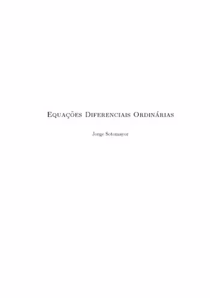خرید و دانلود نسخه کامل کتاب Equações diferenciais ordinárias
