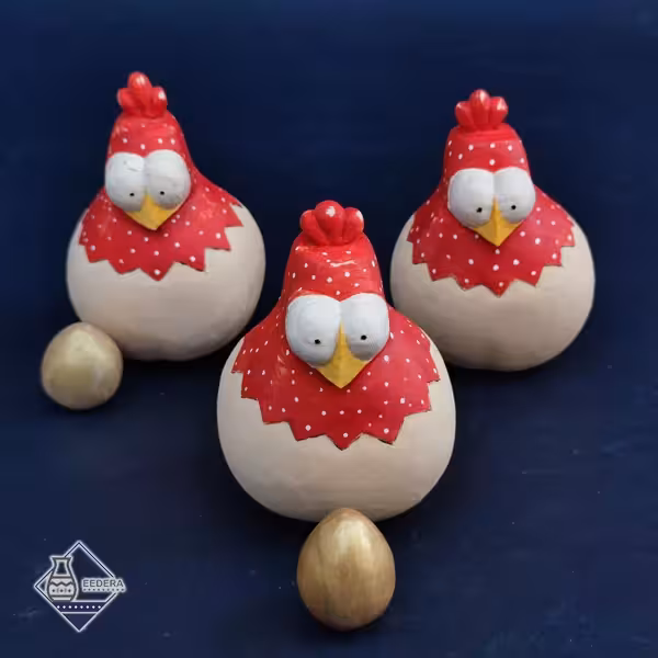 مجسمه مرغ تخم طلا