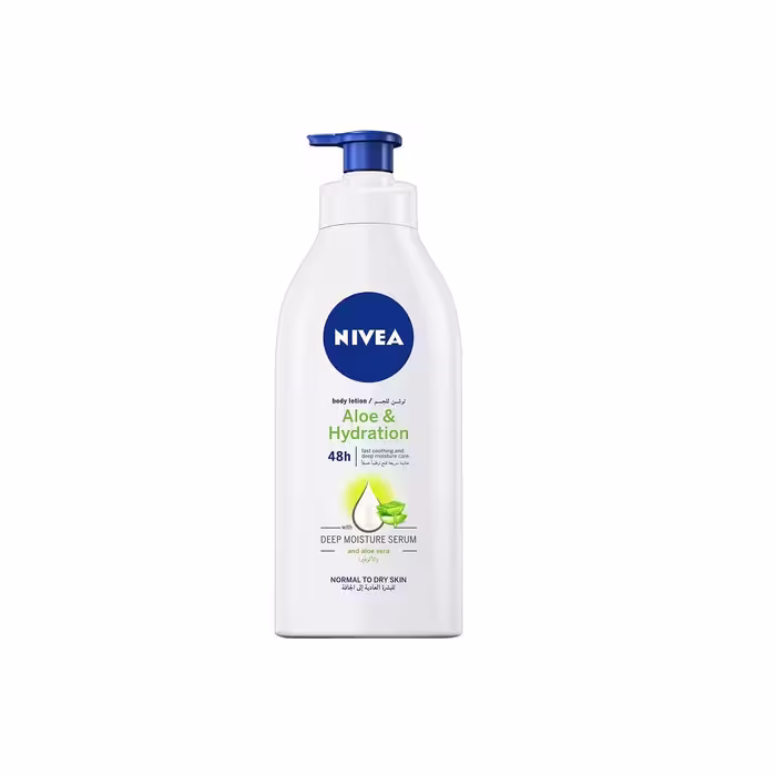 لوسیون بدن آبرسان نیوا مدل Aloe & Hydration حجم 400 میل