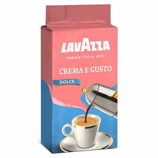 قهوه لاوازا حجم 250 میل crema e gusto dolce ساخت ایتالیا