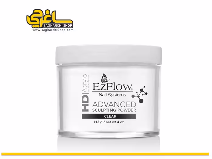 پودر کاشت ناخن کریستالی HD Acrylic Clear ایزی فلو EzFlow