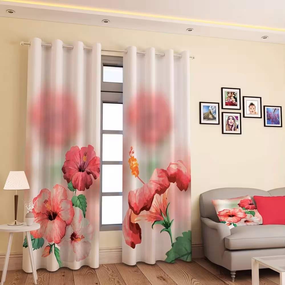 پرده پانچی کد 484 (طرح گل)