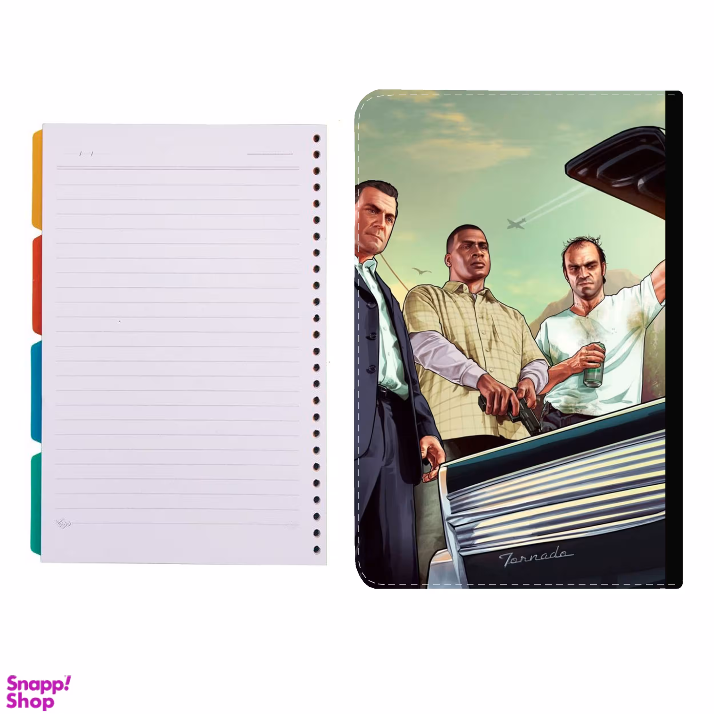 کلاسور طرح بازی gta کد 477 به همراه کاغذ کلاسور