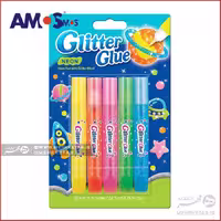 چسب اکلیلی 5 رنگ نئون آموس Amos Glitter Glue Neon 5 Colors