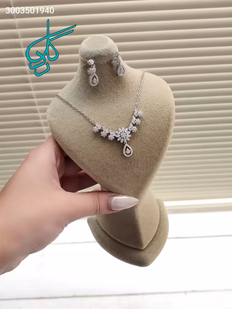 خرید نیمست جواهری بدلیجات کیفیت عالی نگین دار رنگ ثابت کد 1715568 - ردگل